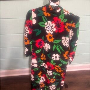 Vintage Charles Bianco 100% Silk Floral Dress – Size 6